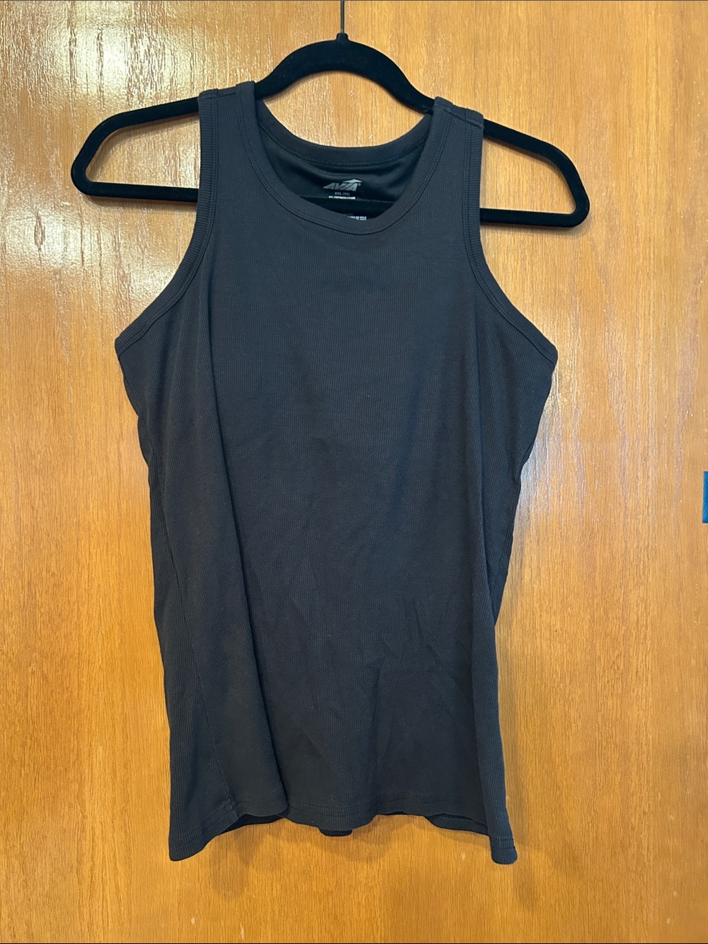 Classic Black Ribbed Tank Top shelf bra- Women's XXL(20)